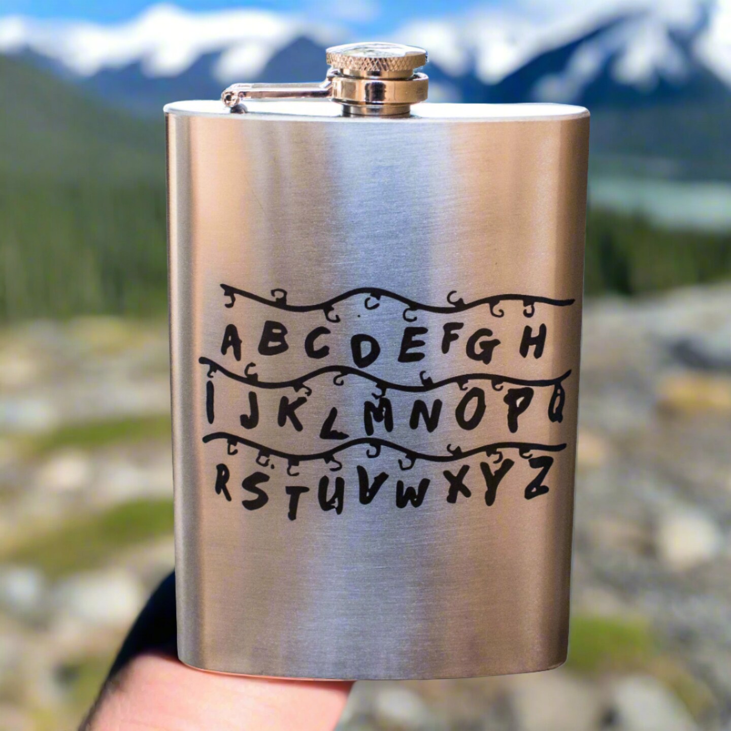 8oz Alphalights Stainless Steel Flask 8oz Alphalights Stainless Steel Flask