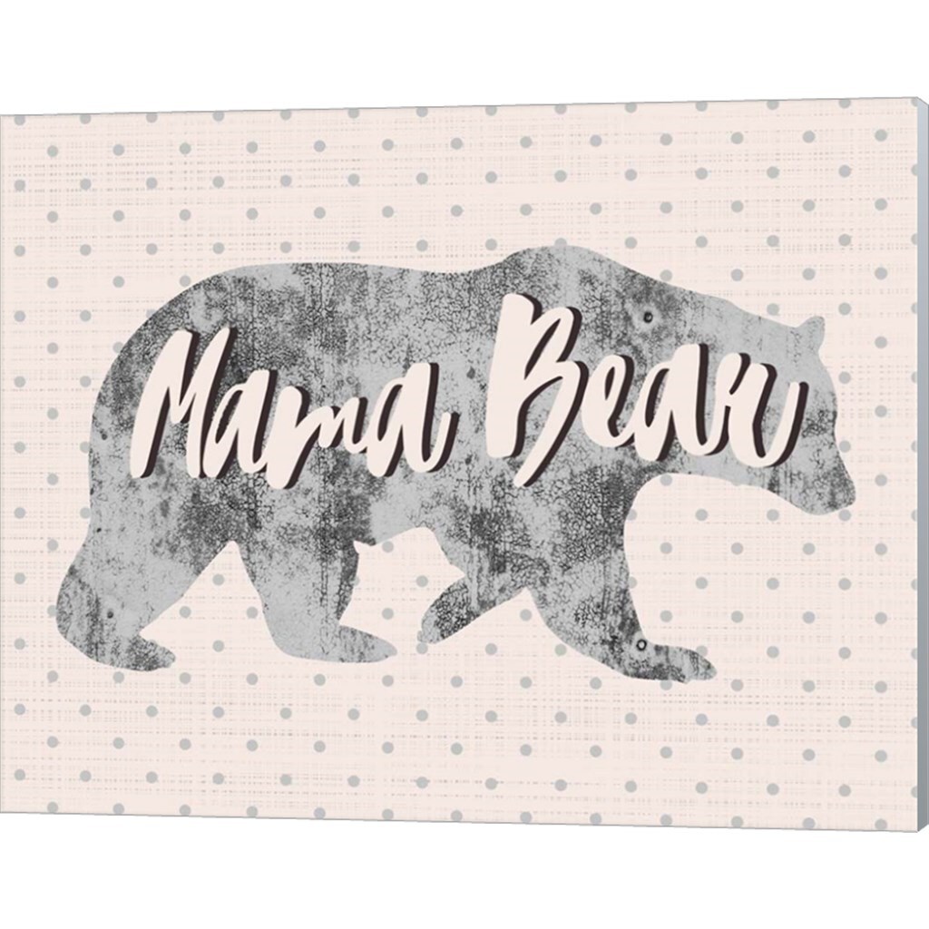 Mama Bear Silhouette by Color Me Happy 20&#x22; x 16&#x22; Canvas Wall Art