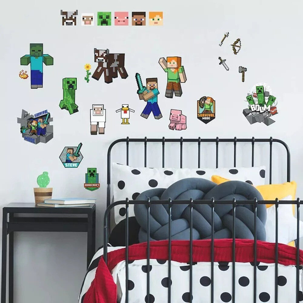 RMK5366SCS Minecraft Characters Peel &#x26; Stick Wall Decals Video Game Stickers