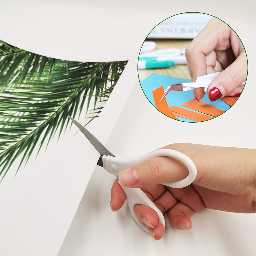 8 Pieces Weeding Tools for Vinyl, FineGood  Weeding Tool Set Basic Craft Removal Kits Scissors Scraper Spatula Tweezers for Die Cut Cardstock Scrapbooking