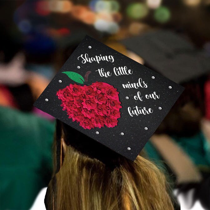 Printed Graduation Cap Topper, Shape Little Minds, Future Teacher, Inspired  Graduation Decor by Tassel Toppers | MakerPlace by Michaels