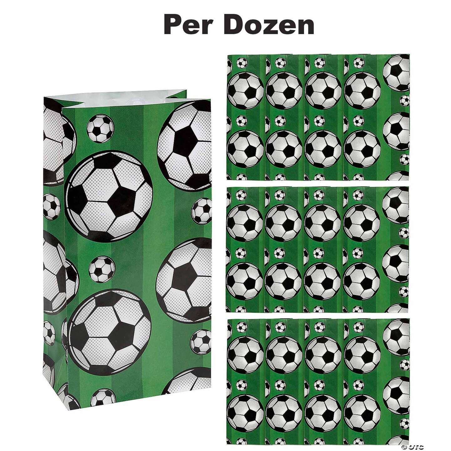 5 1/4&#x22; x 10&#x22; Soccer Treat Bags - 12 Pc.