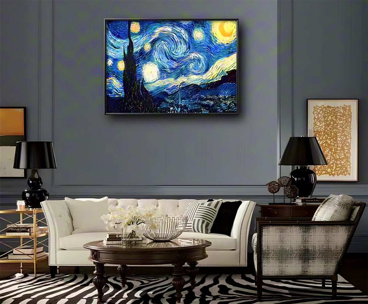 11.8x15.7 inches Van Gogh Starry Night Diamond Painting Kits,5D Diamond Art Van Gogh Full Drill Craft Painting Gift for Adult、Home Decor(30x40cm/12x16 Inches)