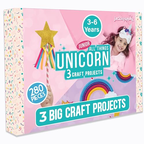 Unicorn Craft kit for 3 to 5 Year olds | 3 Craft Projects | Great Gift for Girls Ages 3,4,5 Years