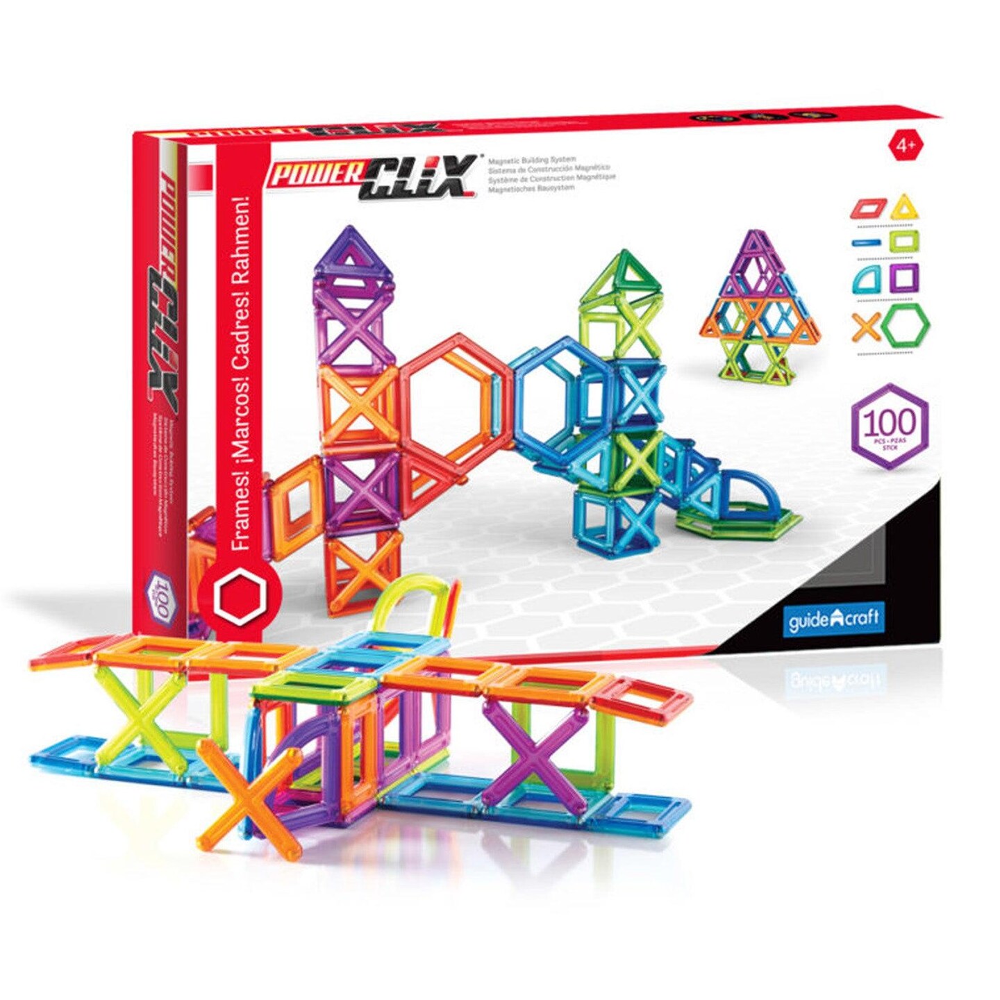 PowerClix&#xAE; Frames, Magnetic Building Set, 100 Pieces