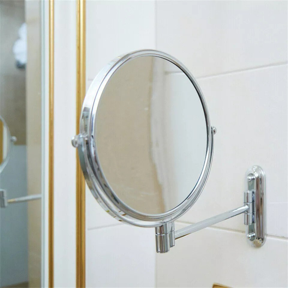 Extendable Makeup Mirror 10X Magnifying Double-Sided Bathroom Mirror 360&#xB0; Swivel