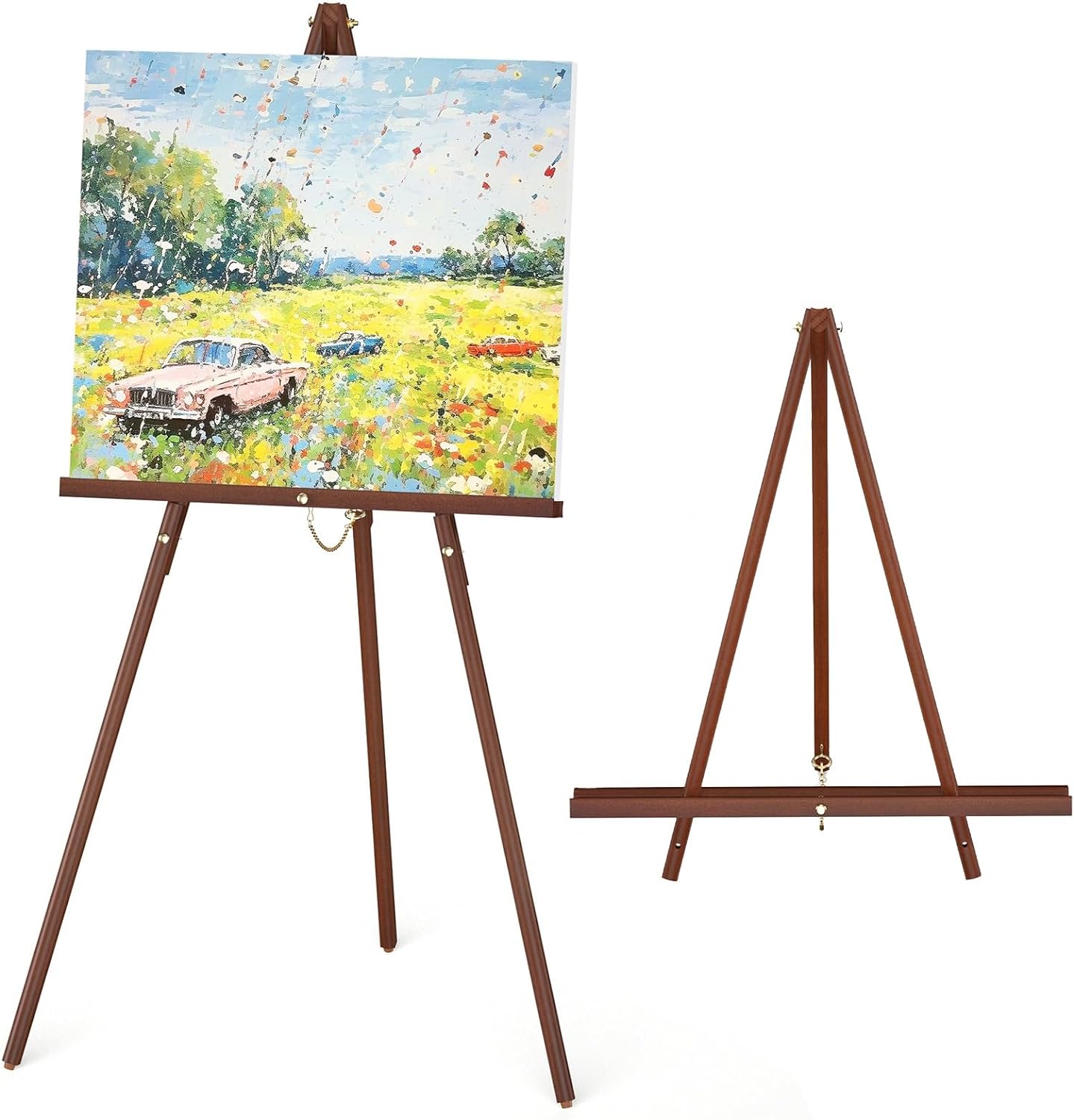 Wooden Easel Stand, 63&#x22; Portable Tripod Artist Easel, Ideal for Painting, Wedding, and Drawing (1 Pack)