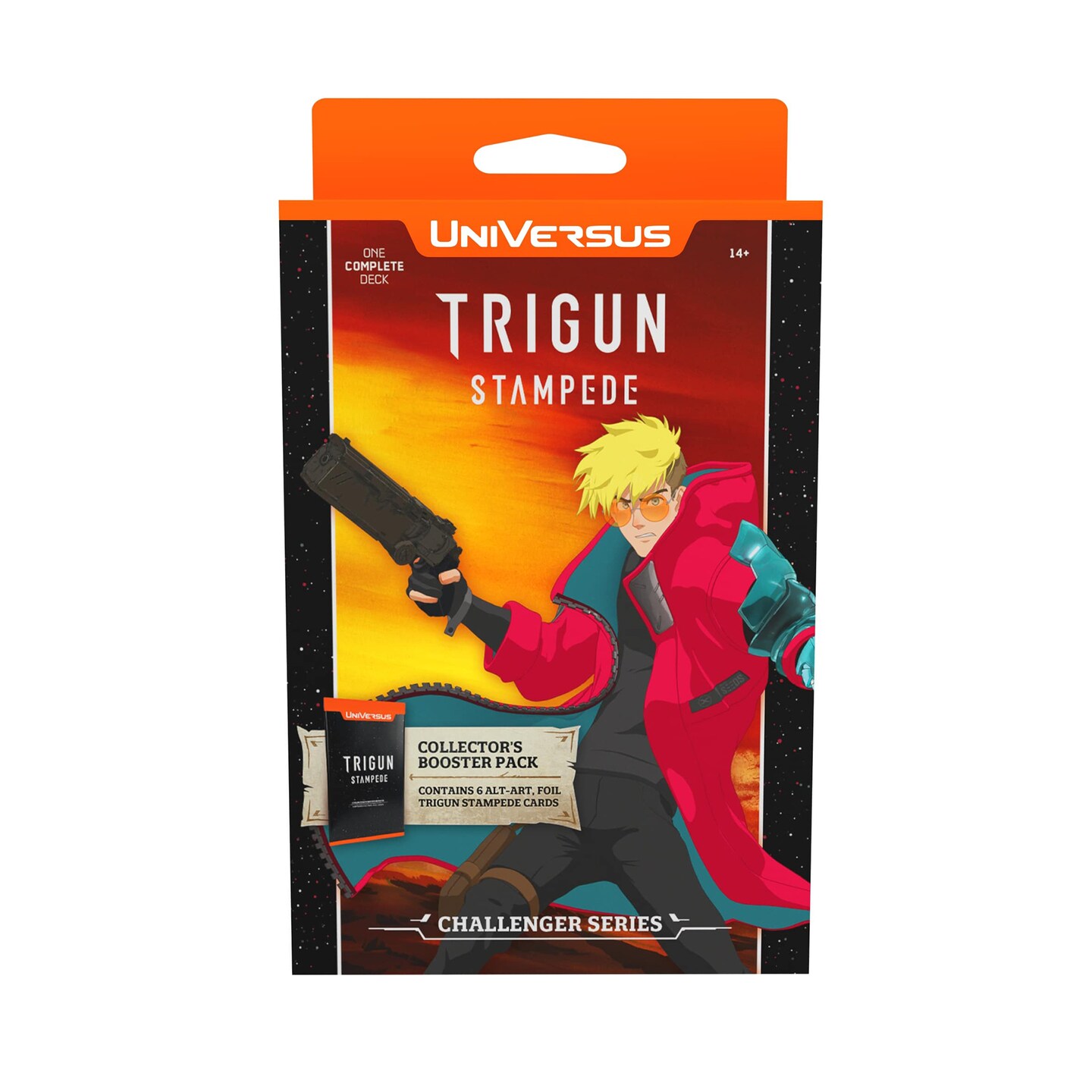 UniVersus: Challenger Series - Trigun Stampede - Deck-Building Game, 2 Character Options, Vash &#x26; Wolfwood, 60 Card Deck, UVS Games