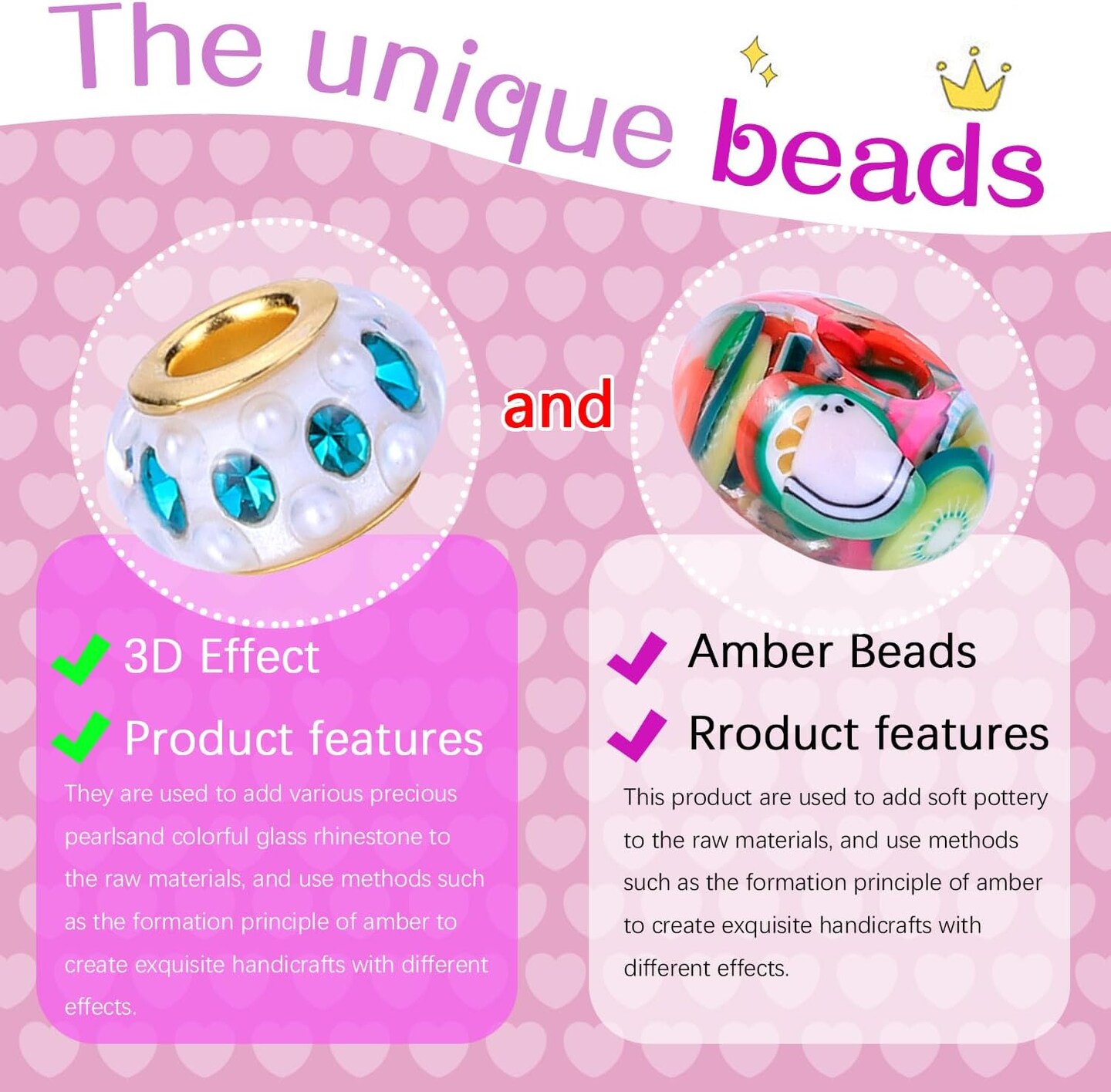 Charm Bracelet Making Kit &#x2013; 72-Piece Unicorn &#x26; Mermaid Jewelry Craft Set for Girls Aged 5-12 (Rose)