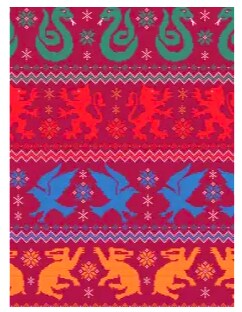 Harry Potter 4pk Animal Crest Icons Blank Christmas Cards & Envelope Set