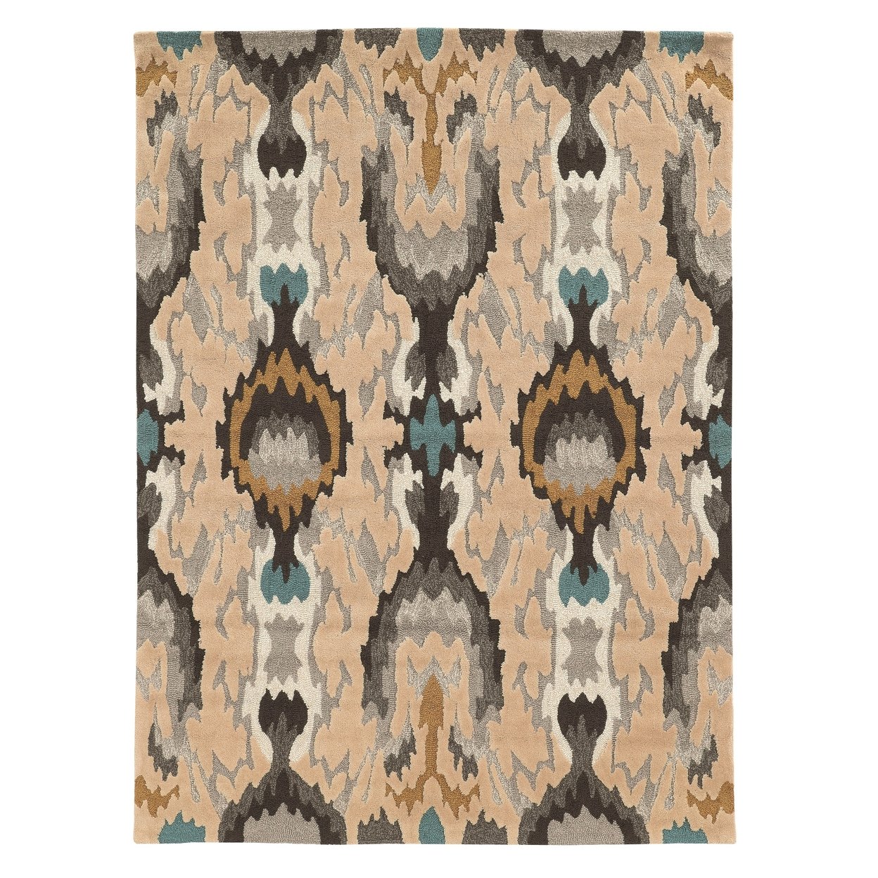 Trio Icon Grey Area Rug 8X10 Transitional Contemporary Design
