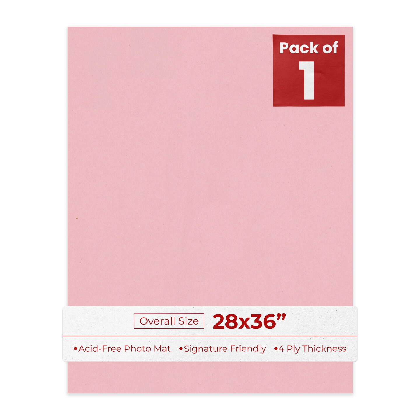 Soft Pink 28x36 Uncut Mat Board - Blank Sheets, No Opening, Color: Pink ...