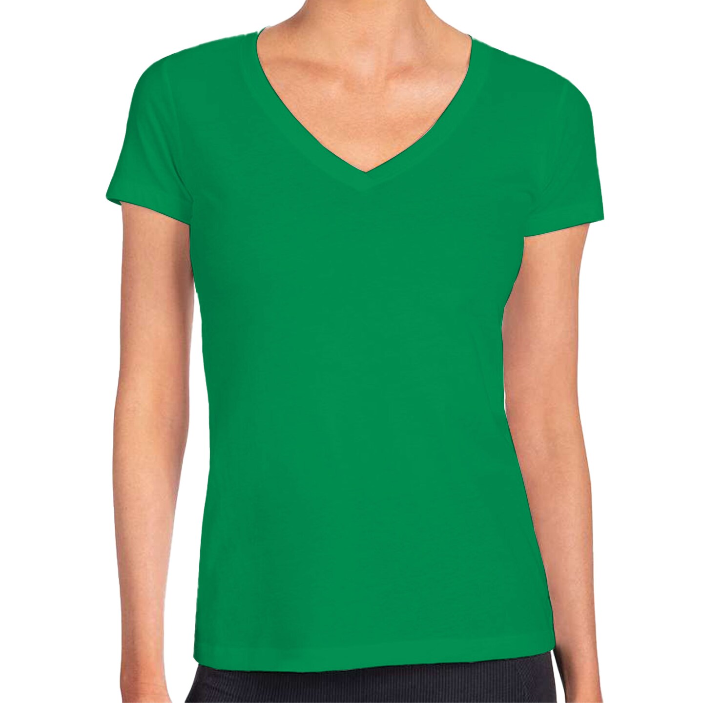 Next Level Women's Ideal V-Neck T-Shirt, Craft Light Solid Crewneck Tee