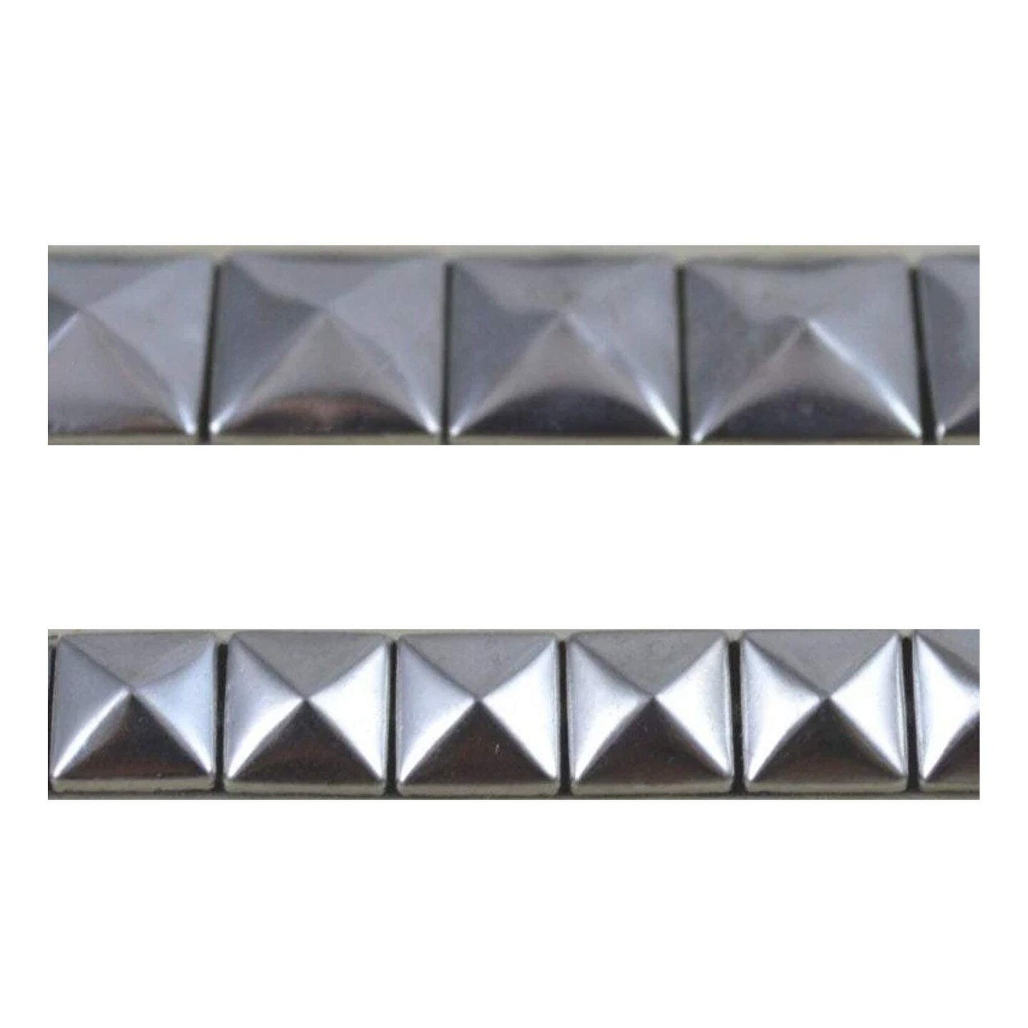 1 Yard Silver Stud Iron On Trim 1/2 Inch Metallic Tape for Clothing