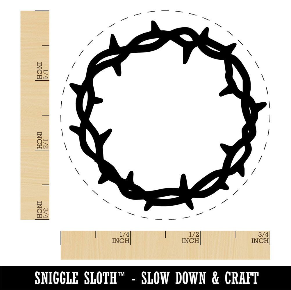 Crown of Thorns Jesus Christ Christianity Easter Rubber Stamp for Stamping
