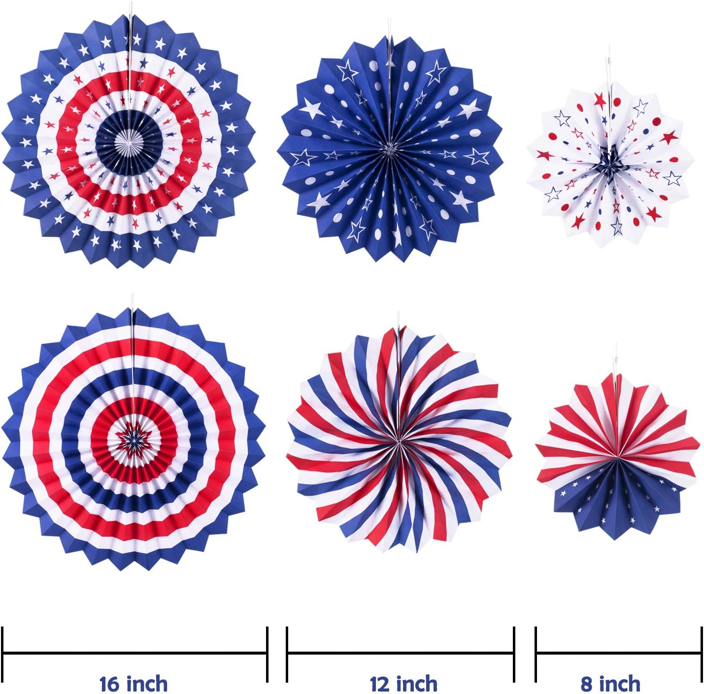 4th of July Party Decorations Set, Patriotic USA Flag Pennant Bunting(14Pcs)
