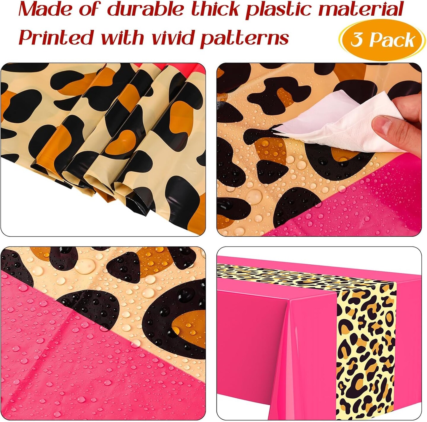 Leopard Print Tablecloth 54 x 108&#x27;&#x27;