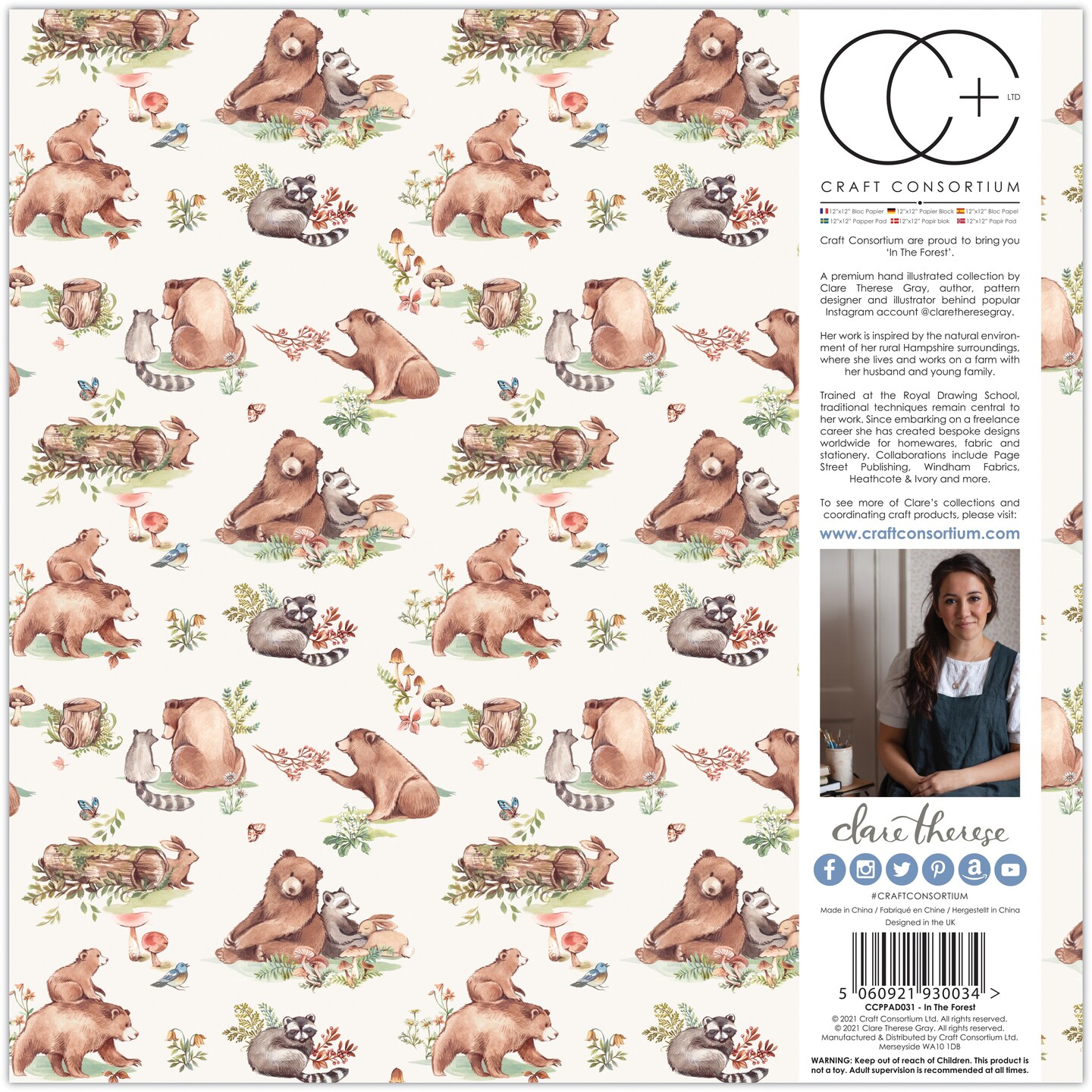Craft Consortium Double-Sided Paper Pad 12"X12" 40/Pkg-In The Forest
