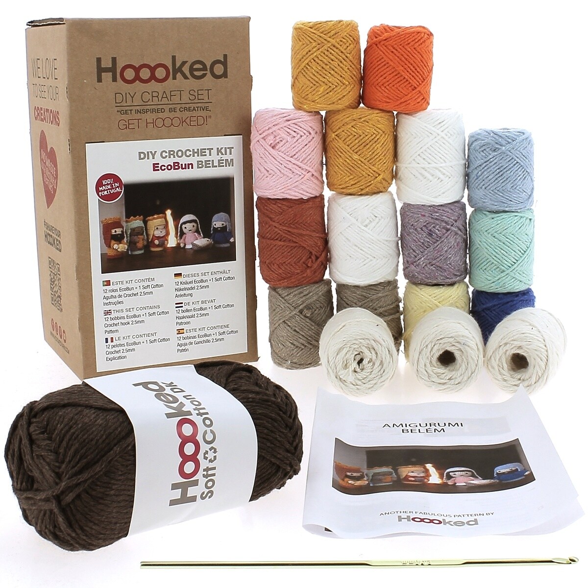 Hoooked DIY Crochet Kit-Belem  Nativity Scene Set