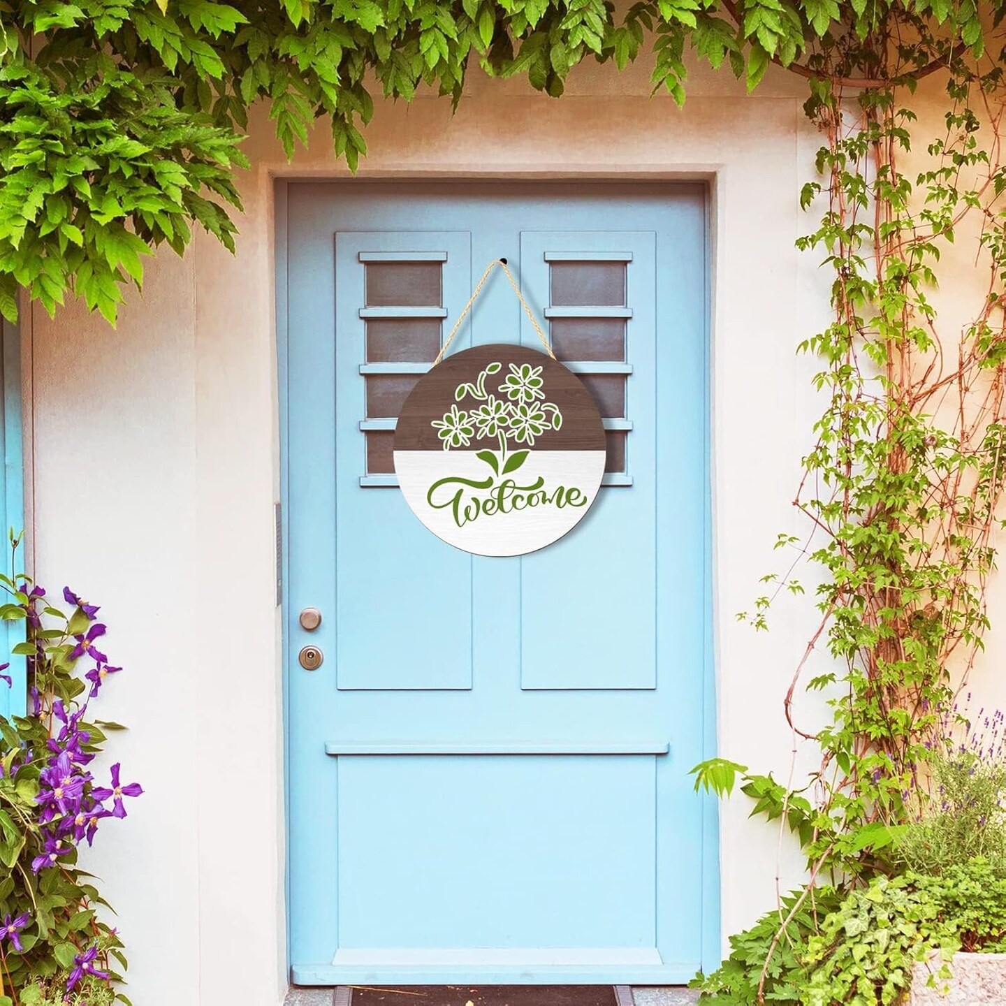 12 Inch Blank Wooden Circle Sign Unfinished Round Hanging Decorative Wood Plaque