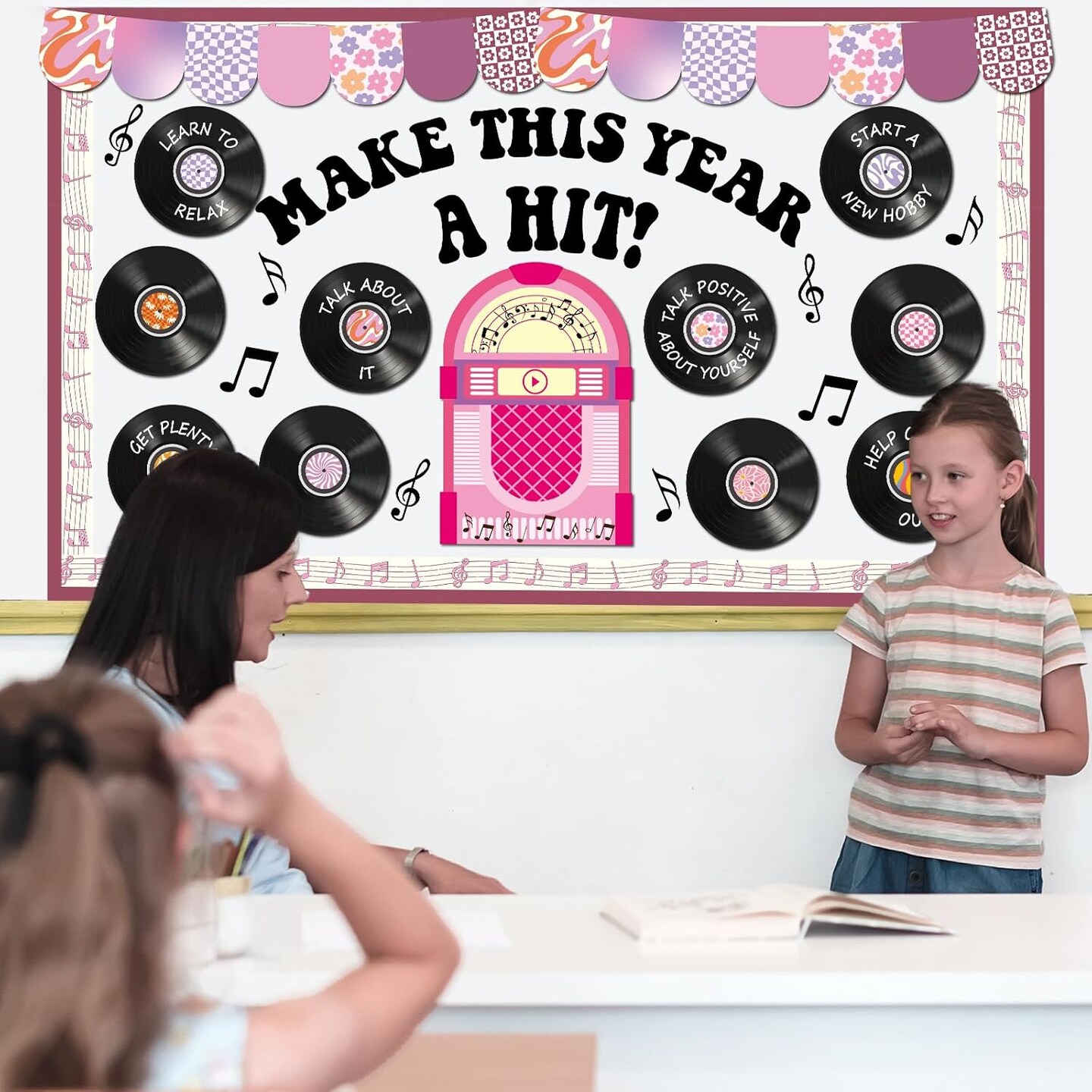 Vintage Record Bulletin Board Set