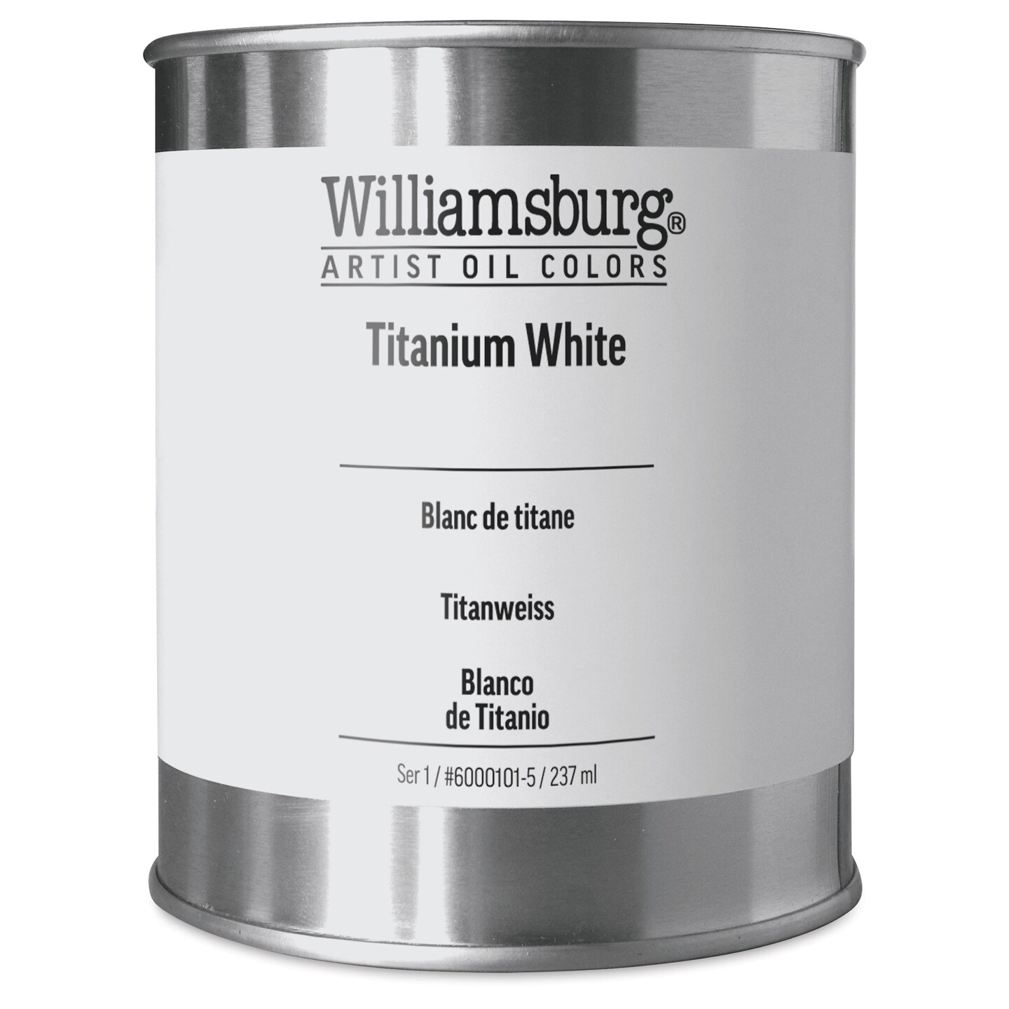Williamsburg Handmade Oil Paint - Titanium White, 8 oz Can