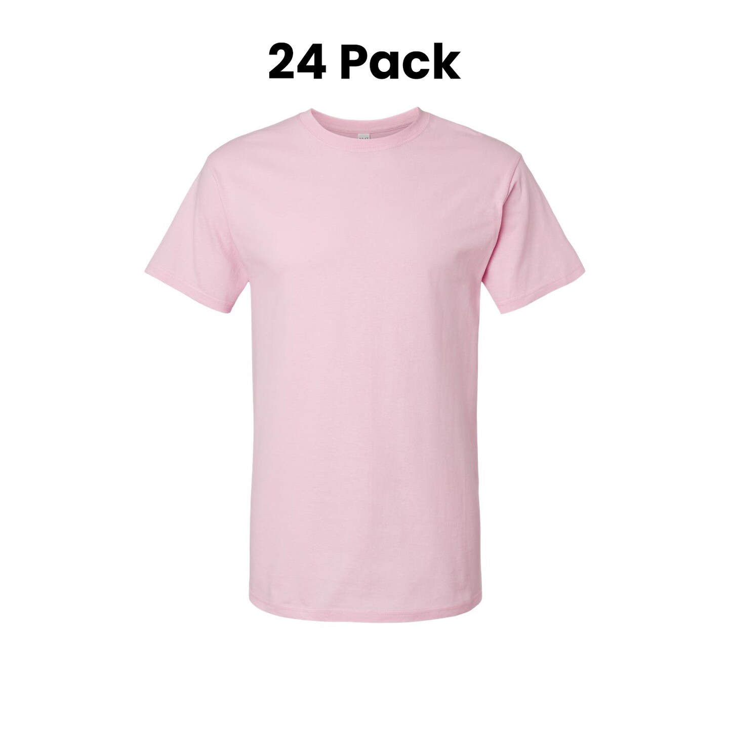 24 Pack : M&O Men’s Gold Soft Touch USA Cotton Jersey Crewneck T Shirt For Easy Customization