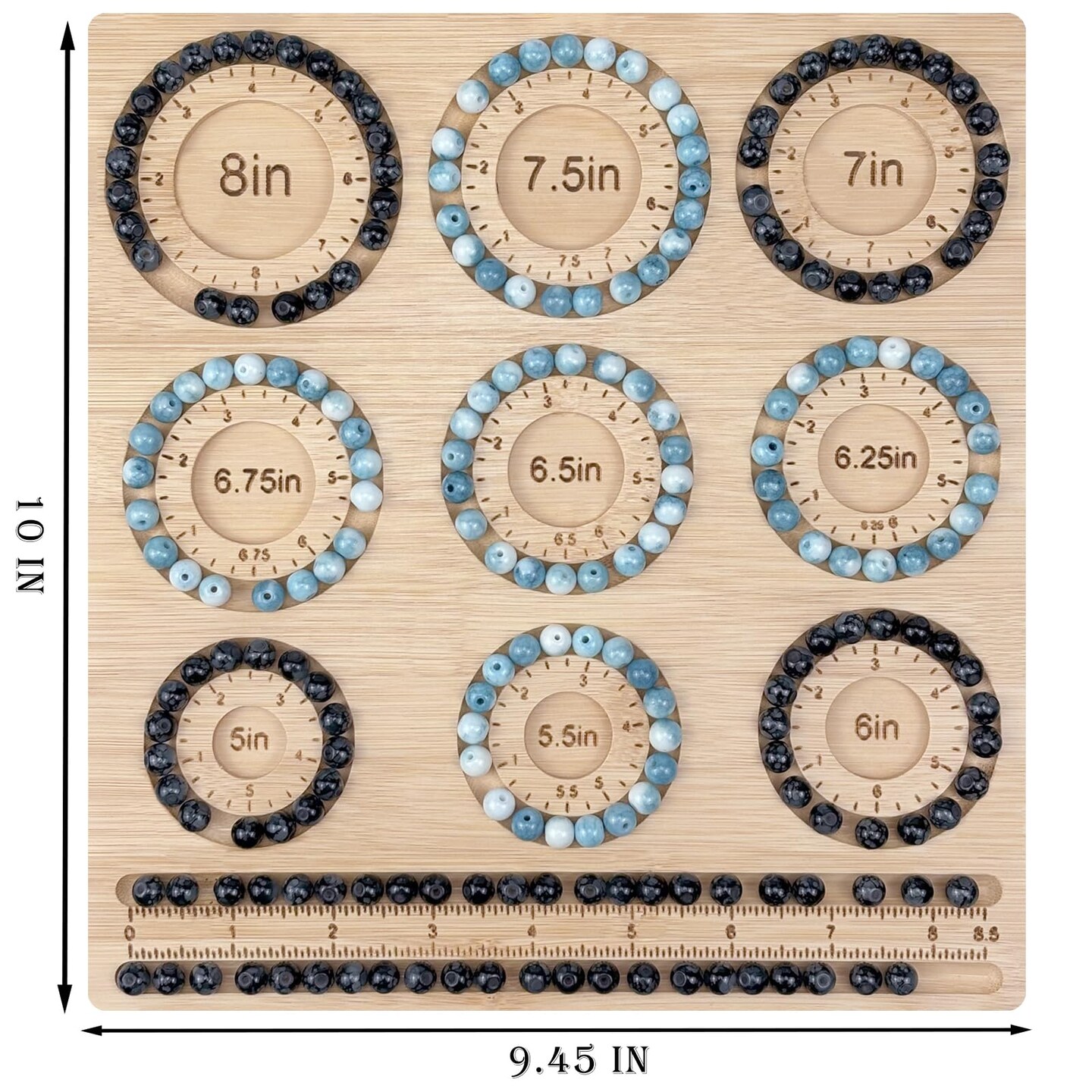 Bead Boards for Jewelry Making, Bamboo Beading Board for Jewelry Bracelet Making, Bracelet Bead Board, Bracelet Bead Board for Bracelet, Jewelry Making Supplies,Bead Tray 5" to 8"