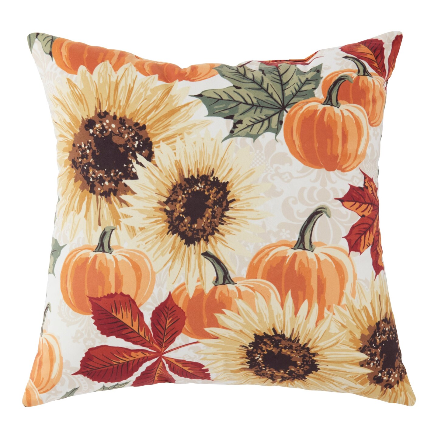Fall 18&#x22; Sunflowers Throw Pillow