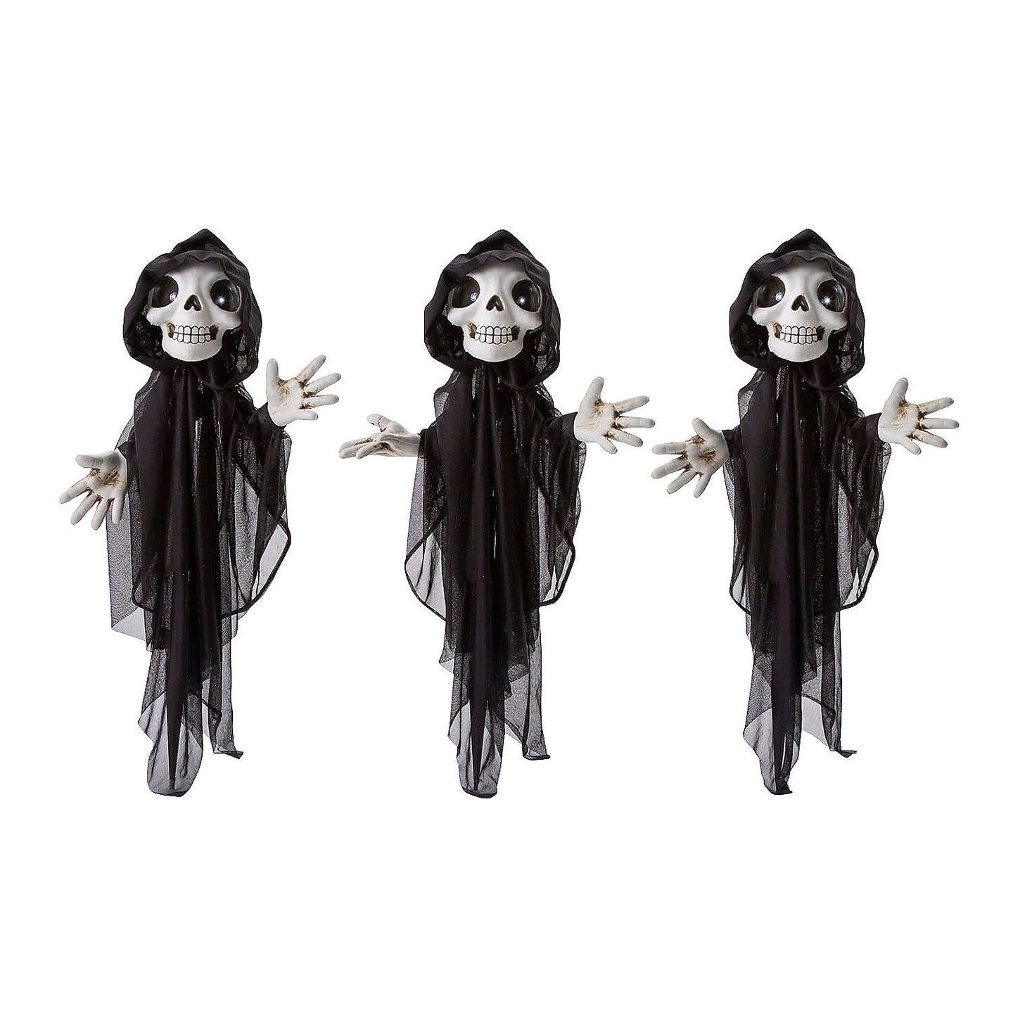 Light Up Grinning Reaper Yard Stakes Set