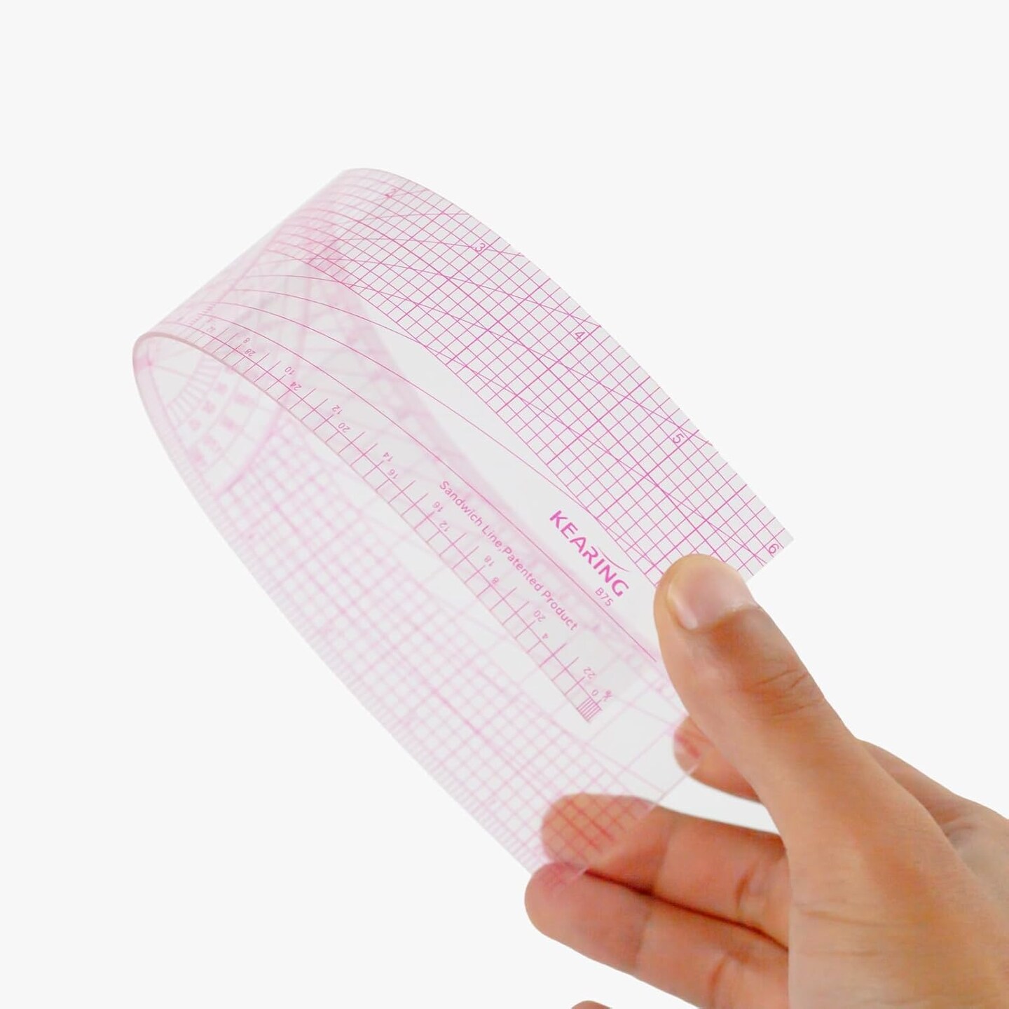 Kearing Clear Sewing Graph Ruler: Dual Scale Quilting Pattern Tool