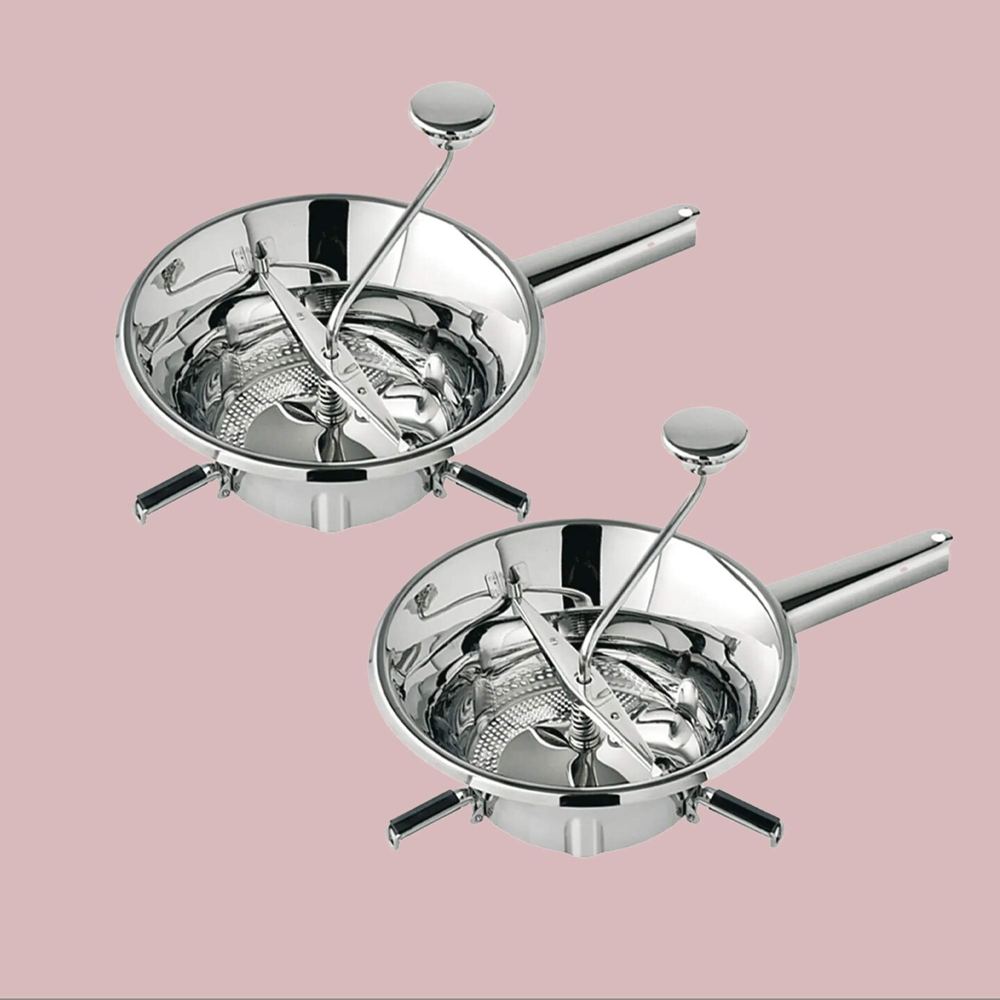 Stainless Steel Food Mill with 3 Grids 14.25&#x22; Deep