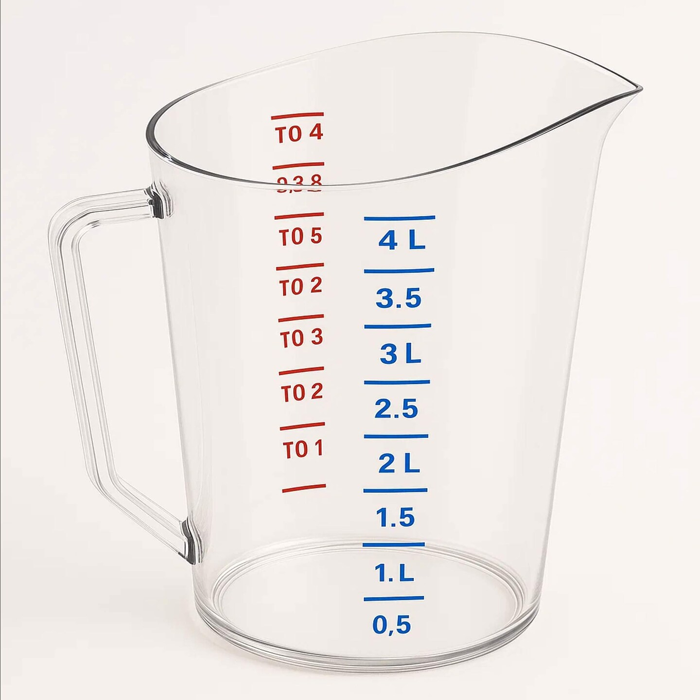 Clear Polycarbonate Measuring Cup 4 Quart Capacity