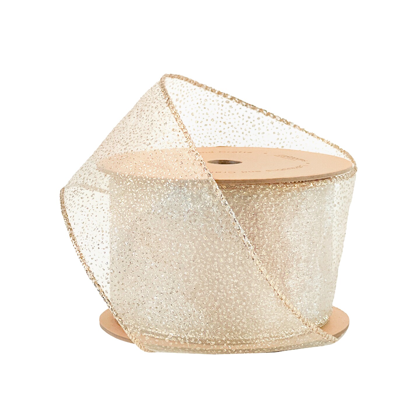 LaRibbons 2 1/2" Wired Ribbon | "Glitter Sheer" | 10 Yard Roll