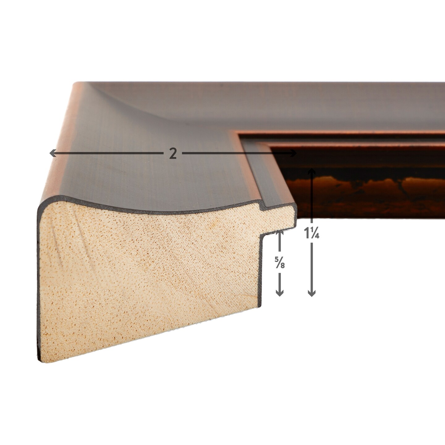 18x24 Metropolis 2 Inch Wood Moulding, Wall Display Frame for Art, Posters, or Photos wallsthatspeak