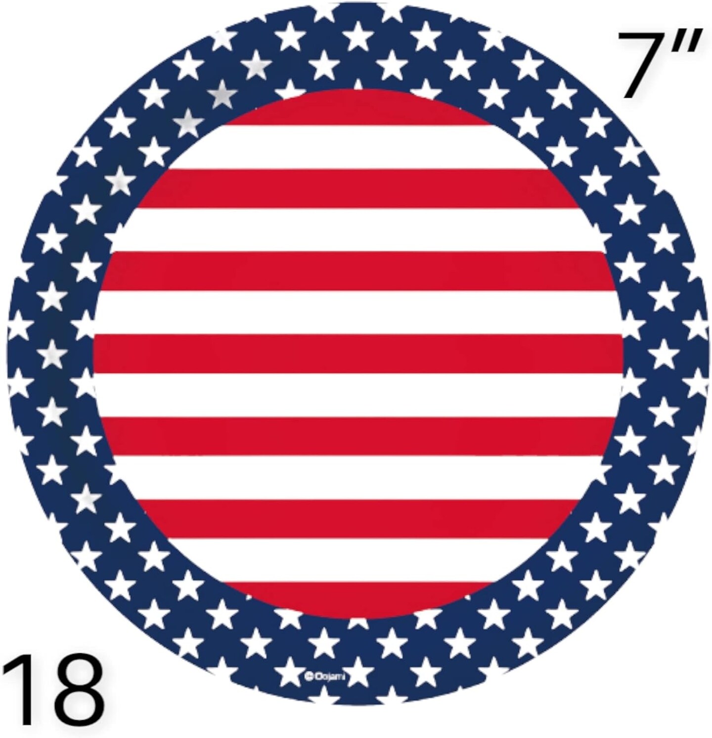 4th of July Party Set for 18 – Plates, Cups, Napkins, Table Cover & Banner, USA Flag BBQ Decor