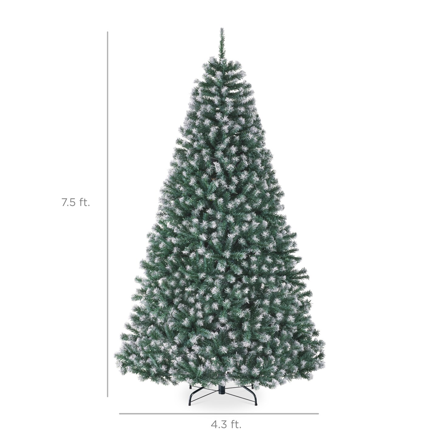 Best Choice Products Artificial Frosted Christmas Tree, Premium Unlit Spruce Design, Dense Branches &#x2013; Blue Spruce