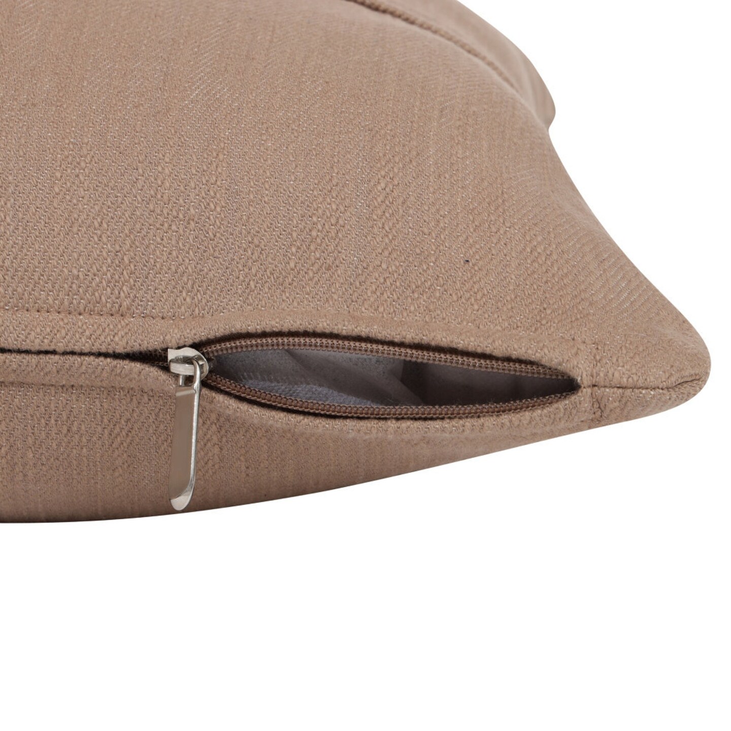 Edge Collections - 20-inch H x 20-inch W x 4-inch D - Brown - Cozy Decorative Throw Pillow with Buttons - 1 Piece