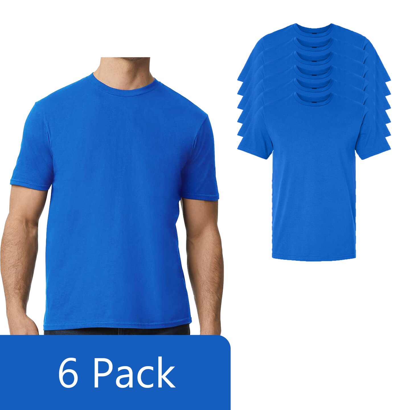 Royal Blue Crewneck Short Sleeve Craft Tee, Gildan Unisex Softstyle Lightweight T-Shirt