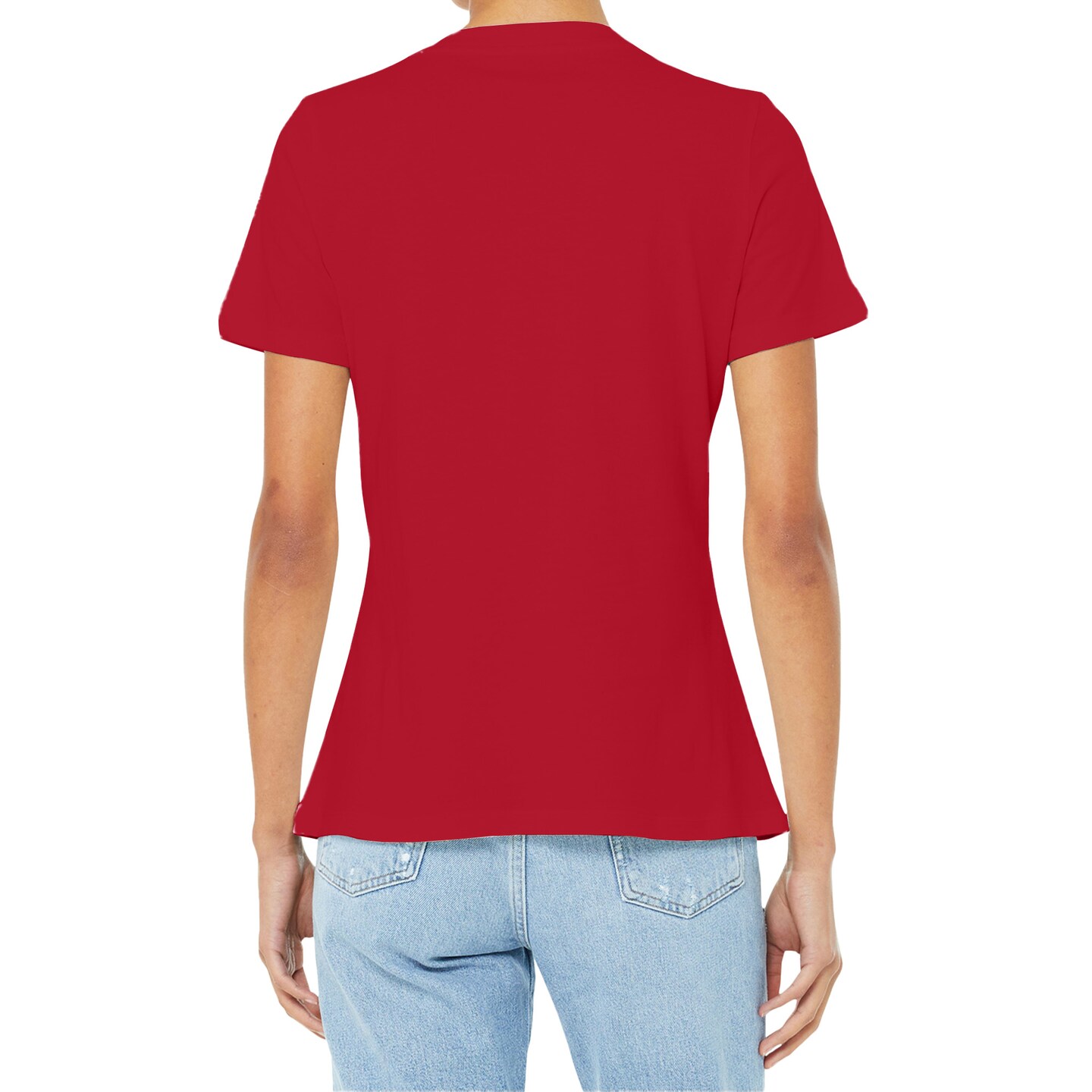 BELLA + CANVAS Women’s Relaxed Jersey V-Neck T-shirt, 100% Cotton Relaxed fit Tee