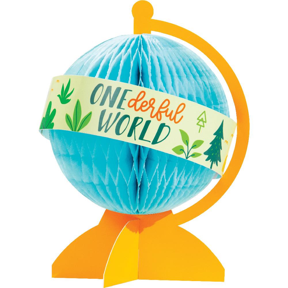 6 pc Bulk One-derful World &#x22;Onederful World&#x22; First Birthday Wildlife Animal Centerpieces