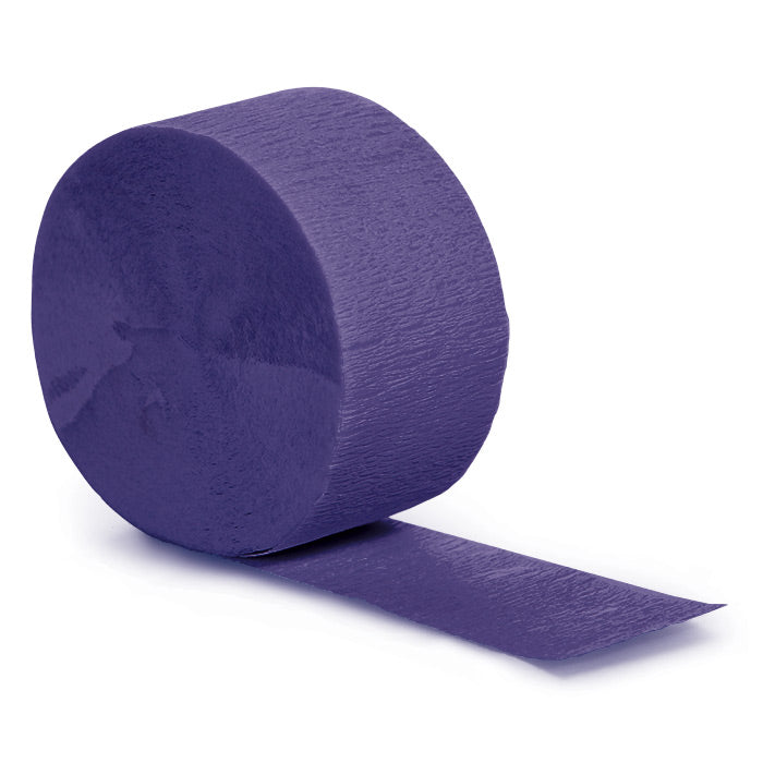 12 pc Bulk Purple Crepe Streamer 81 ft