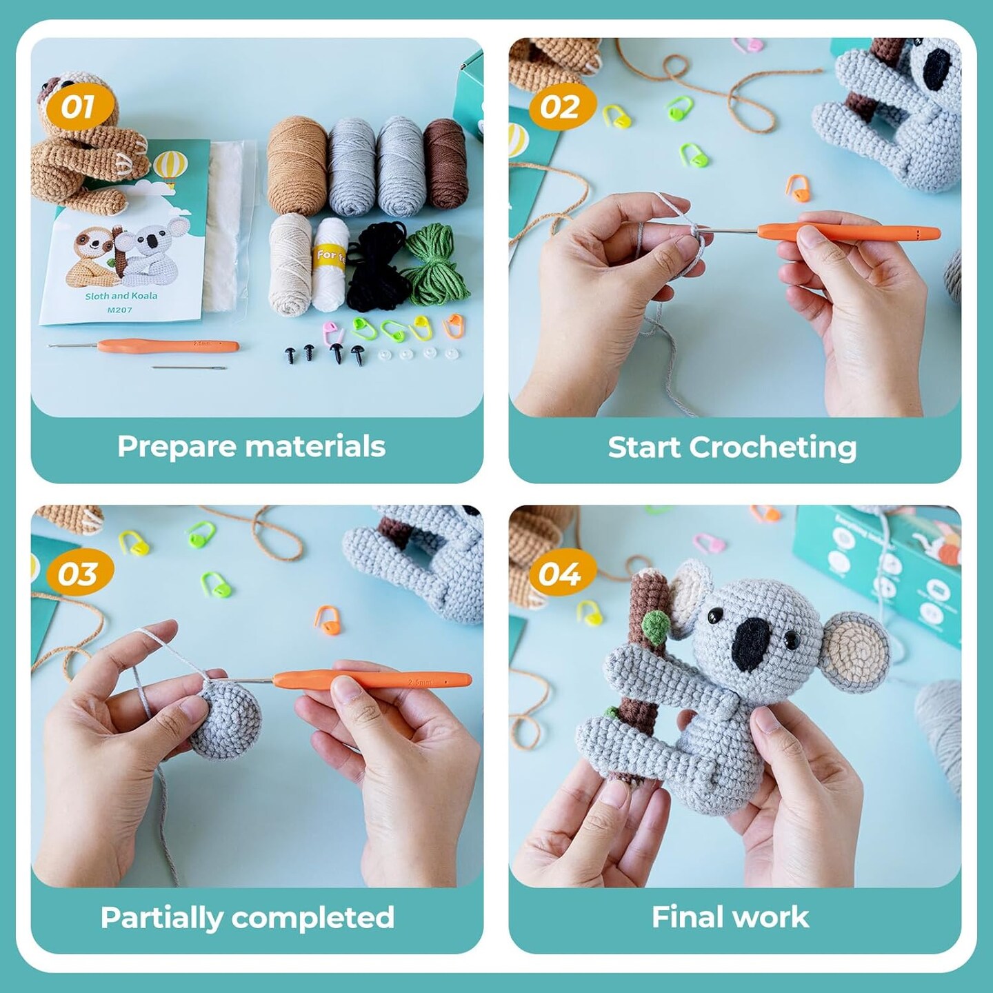 Crochet Kit for Beginners Kids Learn to Crochet for Starters