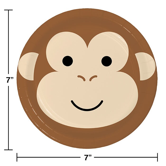 96 pc Bulk Monkey Dessert Plates