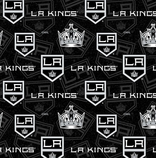 NHL Licensed Los Angeles Kings Tone on Tone 1199-KNG Cotton Fabric by the Yard