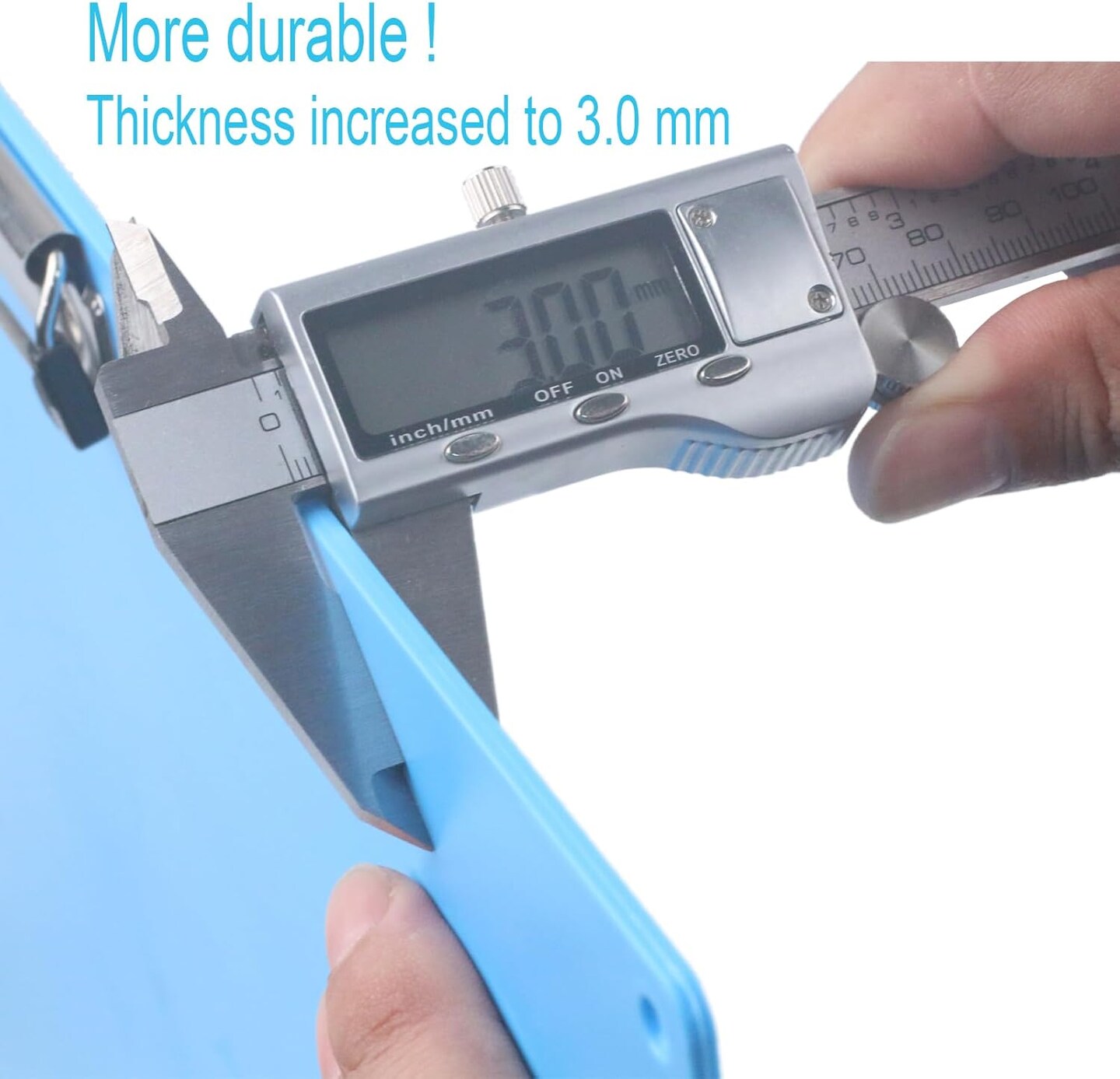 11×17 Extra Large Clipboard with Ruler – Landscape, Low-Profile Clip, Blue Plastic