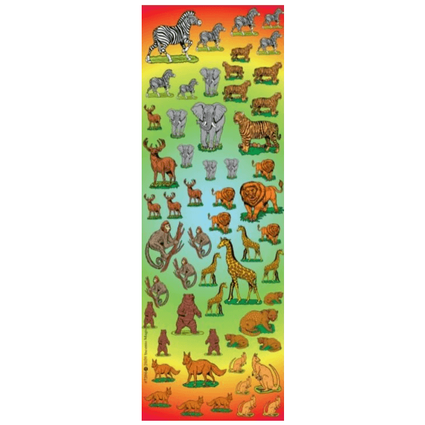 Wild Animal Stickers &#x2013; 25 Sheets | Small Die-Cut Safari Stickers for Kids Crafts