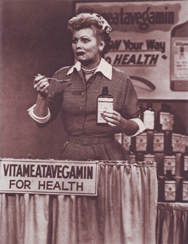 I Love Lucy Vitameatavegamin Art Print - Classic TV Show Wall Decor