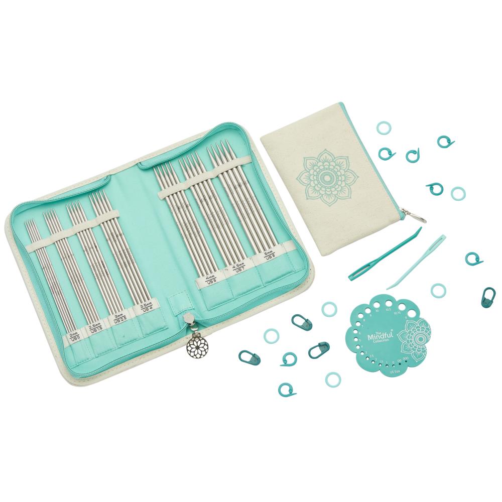 KnitPro-Mindful Grateful Double Point Knitting Needle Set - Sizes US 0, 1.5, 2.5, 4, 6, 7, 8
