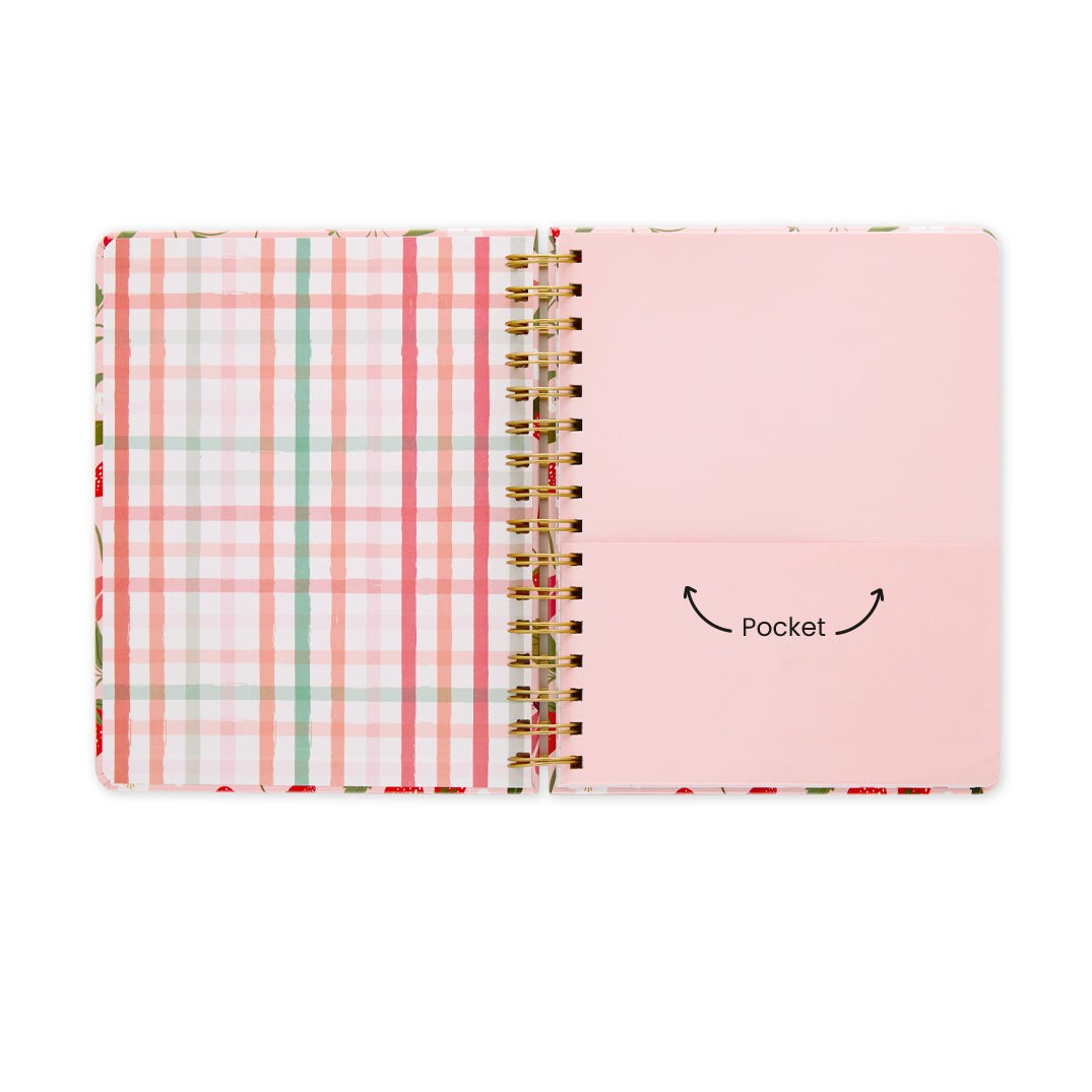 Strawberry Daydreams Spiral Notebook, Hardcover Journal
